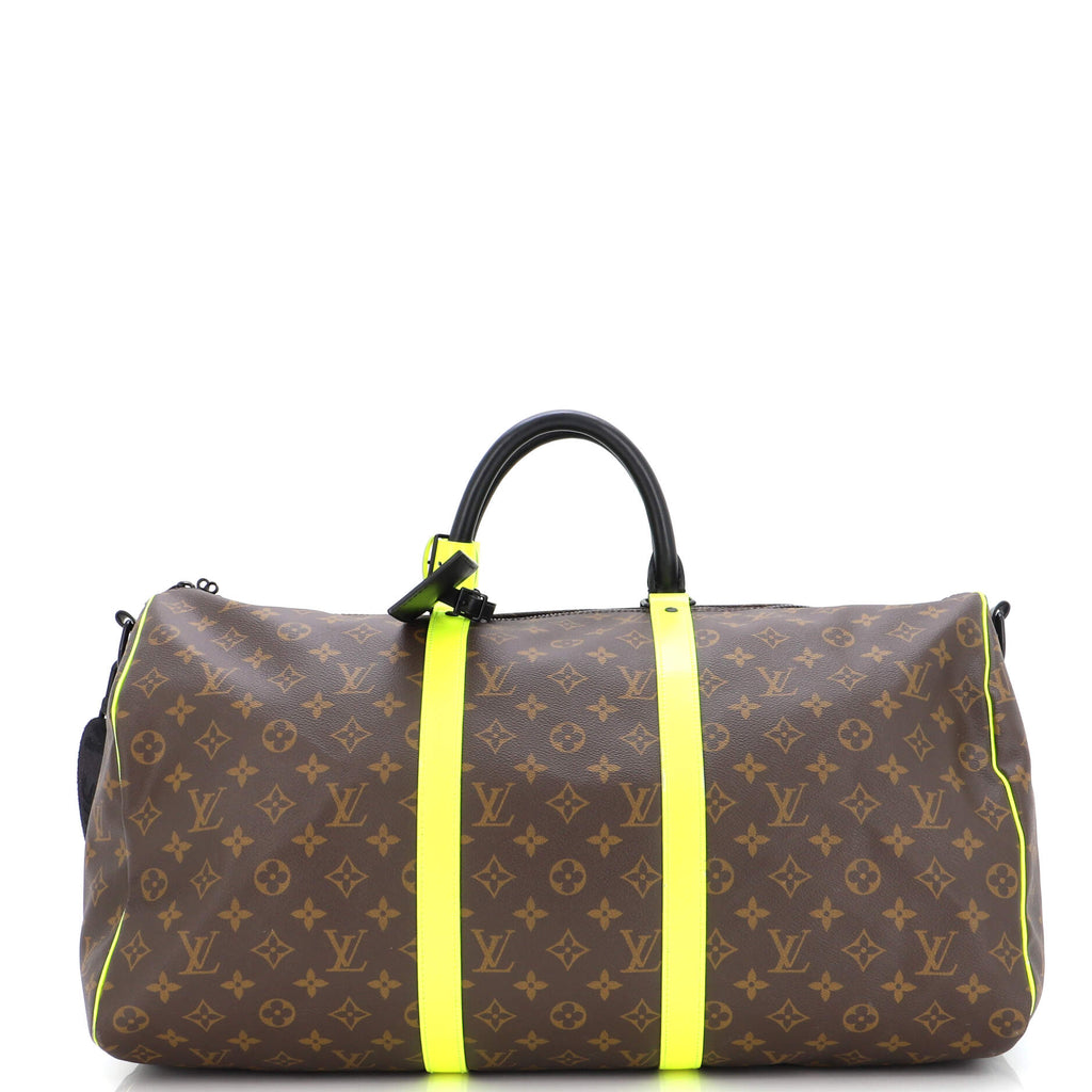 Louis Vuitton Keepall Bandouliere Bag Macassar Monogram Canvas 50