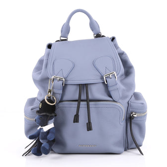 Burberry Rucksack Backpack Leather Medium Blue 2256001