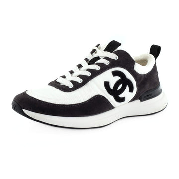 Chanel Women's CC Low-Top Sneakers Suede and Fabric