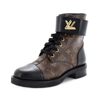 Louis Vuitton Women's Wonderland Flat Ranger Boots Monogram Canvas and Leather