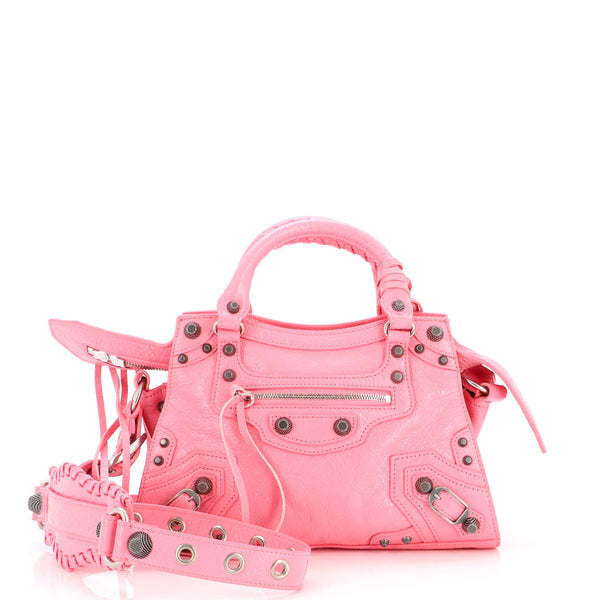 Balenciaga Neo Cagole City Bag Leather XS Pink 2256202