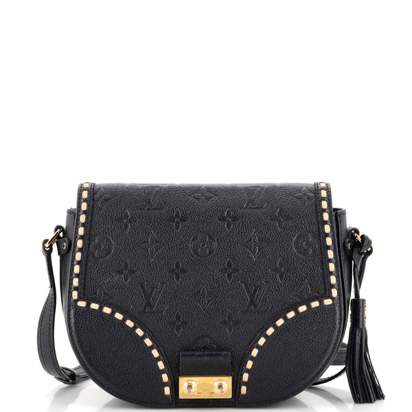 Louis Vuitton Junot Handbag Monogram Empreinte Leather Black