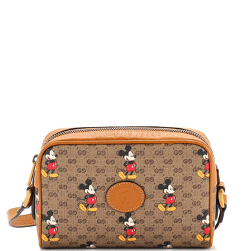 Gucci Disney Mickey Mouse Shoulder Bag Printed Mini GG Coated Canvas Mini