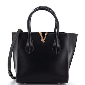 Versace Virtus Boxy Convertible Tote Leather Small