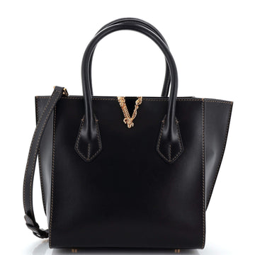 Versace Virtus Boxy Convertible Tote Leather Small