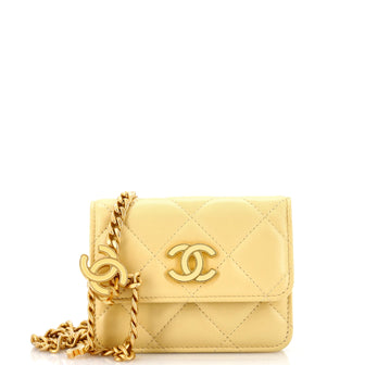 Chanel Pending CC Flap Chain Belt Bag Quilted Lambskin Mini