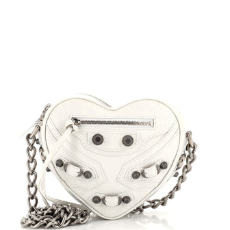 Balenciaga Le Cagole Heart Chain Bag Leather Mini