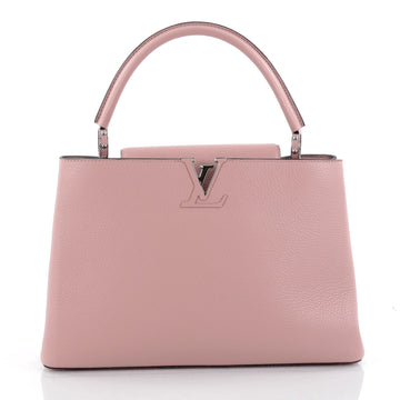 Louis Vuitton Capucines Handbag Leather MM Pink 2256801