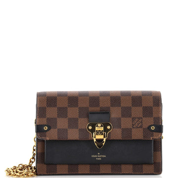 Louis Vuitton Vavin Chain Wallet NM Damier with Leather