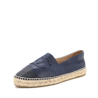 Chanel Women's CC Cap Toe Espadrilles Leather