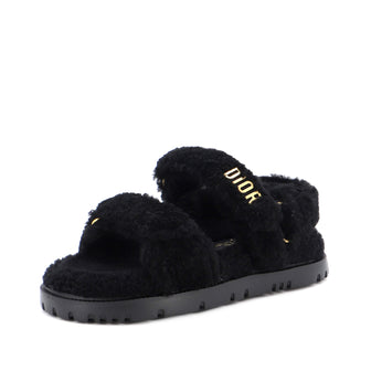 Christian Dior Women's Dioract Velcro Sandals Shearling
