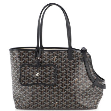 Goyard Chien Gris Pet Carrier Tote Coated Canvas