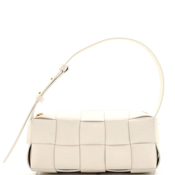 Bottega Veneta Brick Cassette Shoulder Bag Maxi Intrecciato Leather Small