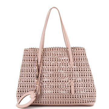 Alaia Open Tote Laser Cut Leather Medium