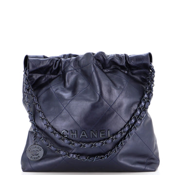 Chanel 22 Chain Hobo Quilted Calfskin Small
