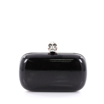 Alexander McQueen Skull Box Clutch Patent Leather Small