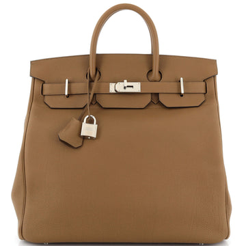 Hermes HAC Birkin Bag Brown Togo with Palladium Hardware 40