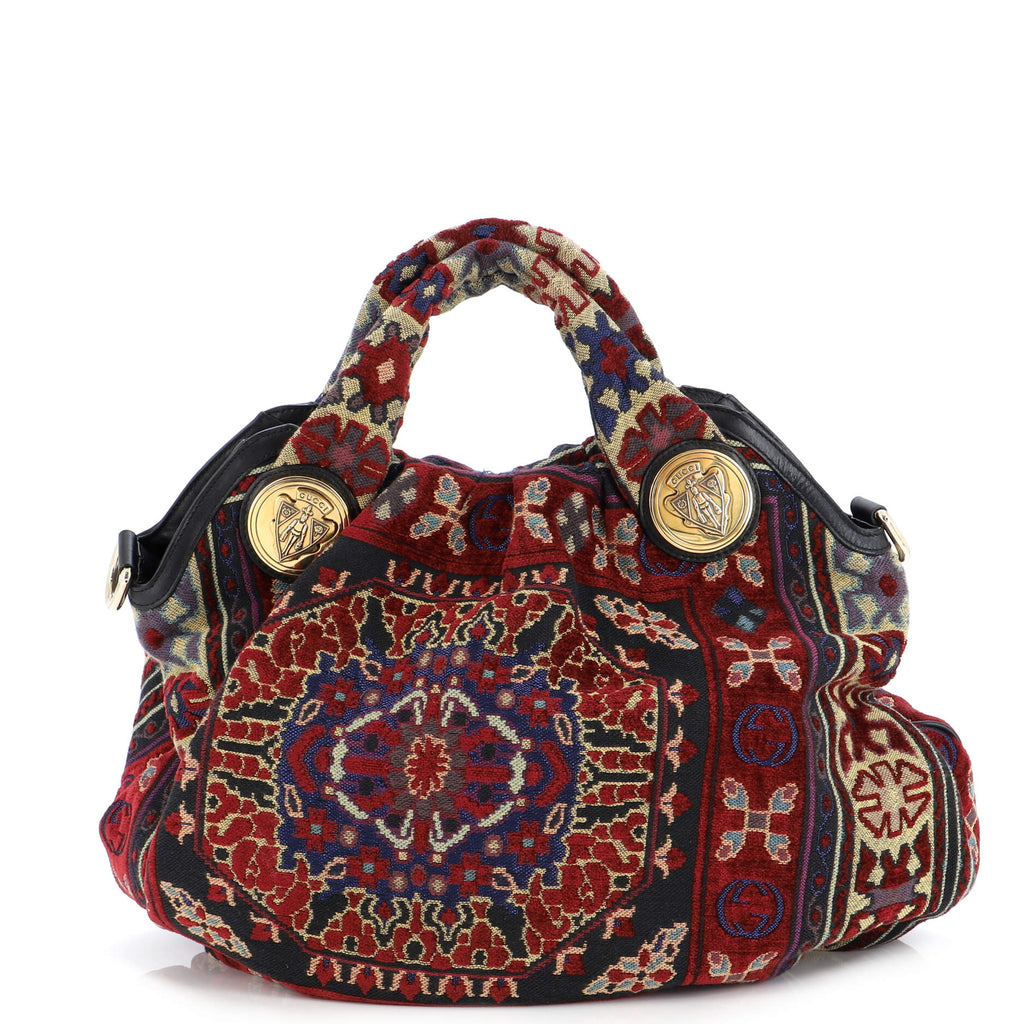 tapestry mania出品 Gucci Hysteria Convertible Top Handle Bag Tapestry Medium Red 22582439