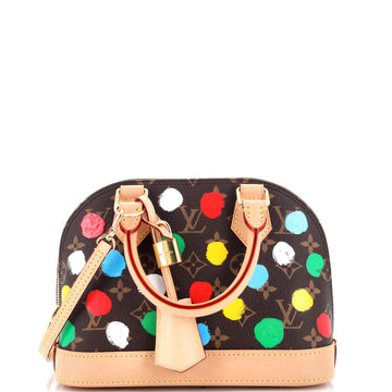 Louis Vuitton Alma Handbag Yayoi Kusama Painted Dots Monogram Canvas BB