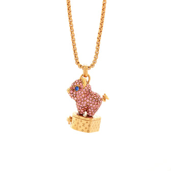 Louis Vuitton Vuittonite Pig Necklace Metal with Crystals