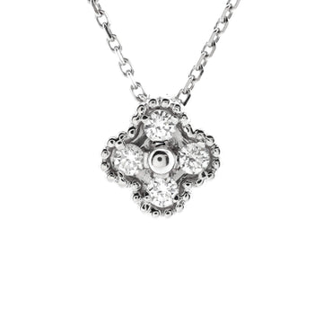 Van Cleef & Arpels Arno Alhambra Pendant Necklace 18K White Gold and Diamonds