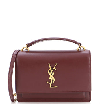 Saint Laurent Sunset Top Handle Chain Wallet Leather