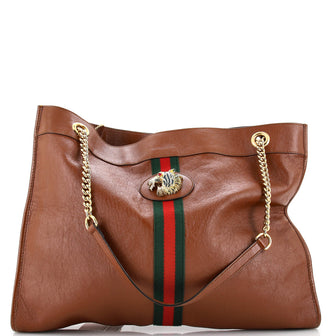 Gucci Rajah Chain Tote Leather Large
