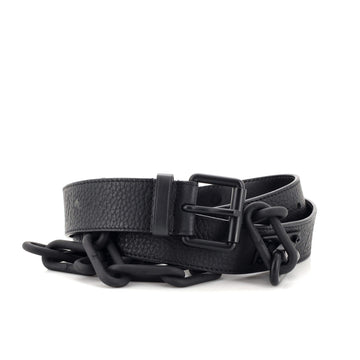 Louis Vuitton Signature Chain Belt Monogram Eclipse Canvas Medium