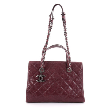  Chanel CC Crave Tote Quilted Glazed Caviar Red 2258501