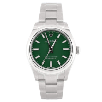 Rolex Oyster Perpetual Datejust Mint Green Automatic Watch Stainless Steel 31