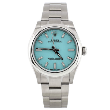 Rolex Oyster Perpetual Automatic Watch Stainless Steel with Tiffany Blue Dial 31