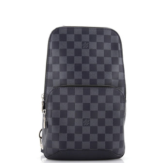 Louis Vuitton, Bags, Louis Vuitton Avenue Sling Bag Damier Infini Leather  Black Blue