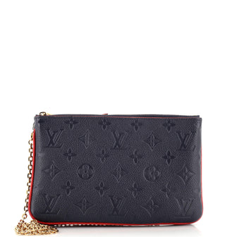 Louis Vuitton Double Zip Pochette Monogram Empreinte Leather with