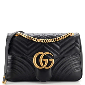 Gucci GG Marmont Flap Bag Matelasse Leather Medium