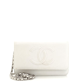 Chanel Timeless Wallet on Chain Caviar