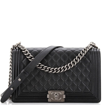 Chanel Boy Flap Bag Quilted Calfskin Large