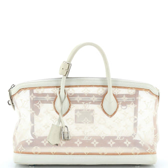 Louis Vuitton Transparence Lockit Handbag Mesh and Leather East West
