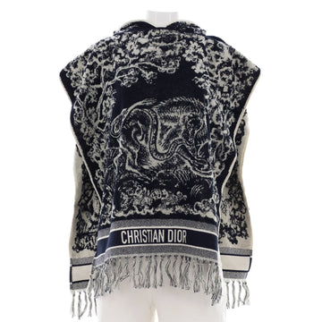 Christian Dior Women's Hooded Logo Poncho Cotton