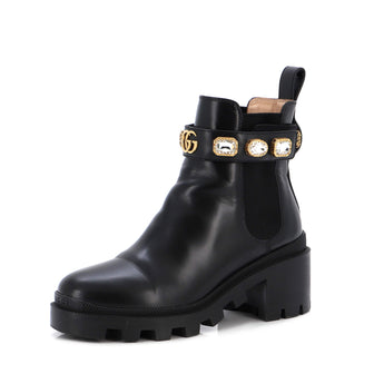 Gucci Women's Trip Boots Embellished Leather