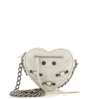 Balenciaga Le Cagole Heart Chain Bag Leather Mini