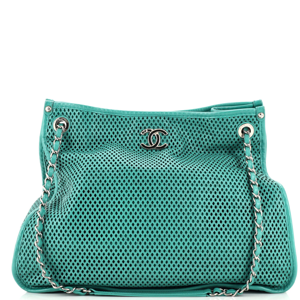 Chanel Green Perforated Leather Up In The Air Tote (Authentic Pre-Owned) -  ShopStyle