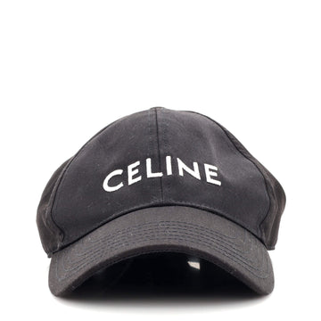 Celine Logo Baseball Cap Embroidered Canvas