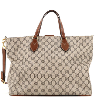 Gucci Convertible Soft Tote GG Coated Canvas Medium