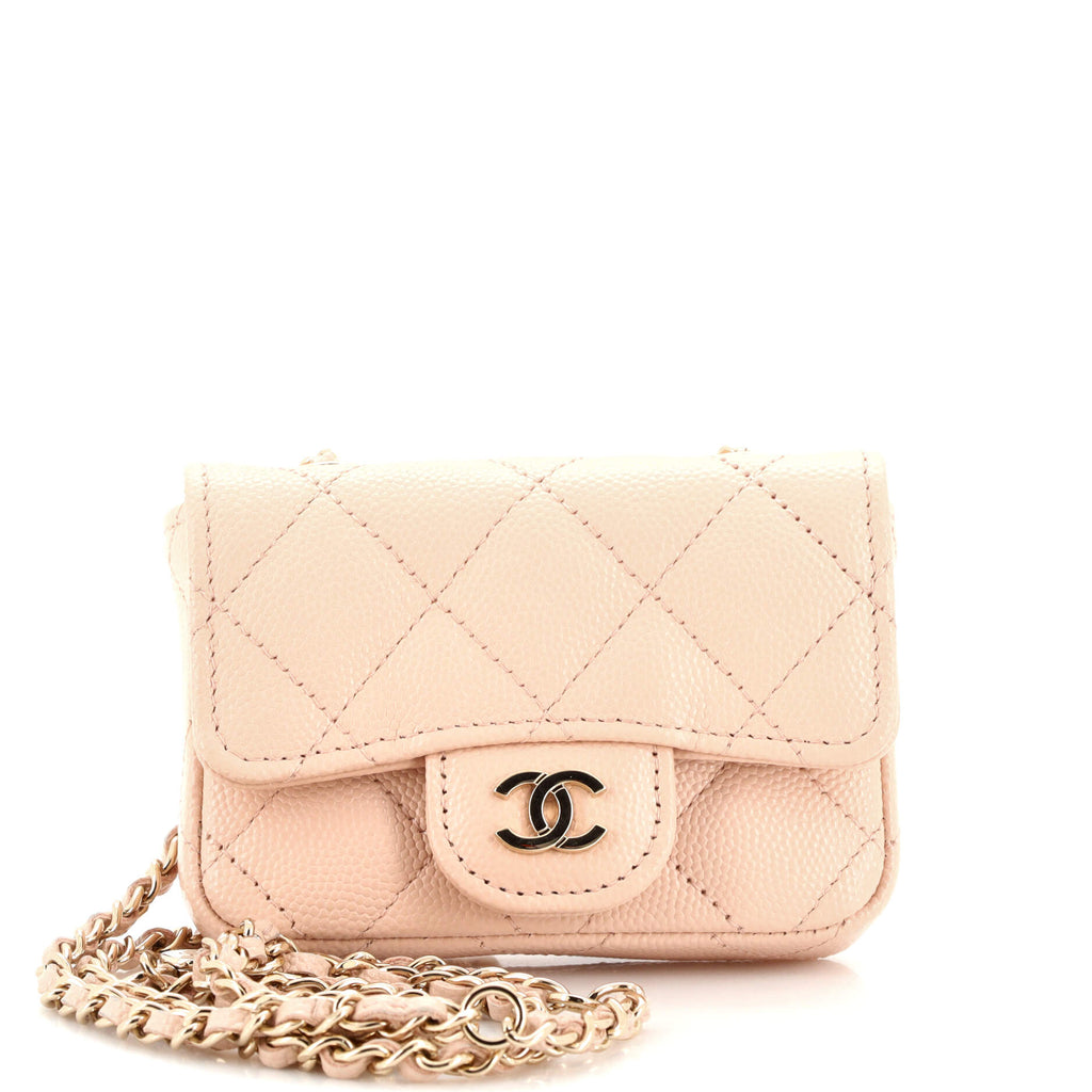 Chanel 2019 Black Caviar Grained Calfskin Quilted CC Waist Bag For