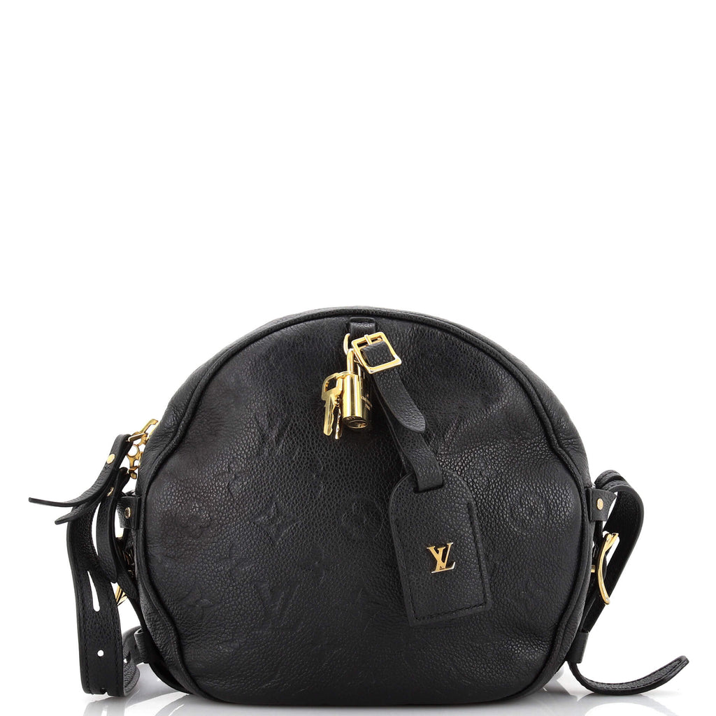 Louis Vuitton Black Monogram Empreinte Boite Chapeau Souple MM