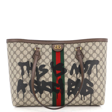 Balenciaga x Gucci The Hacker Project Tote Graffiti BB Coated Canvas Medium
