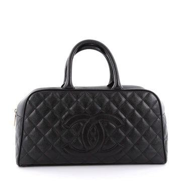 Chanel Timeless CC Bowler Bag Quilted Caviar Large Black 