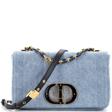 Christian Dior Caro Bag Macrocannage Quilt Denim Medium