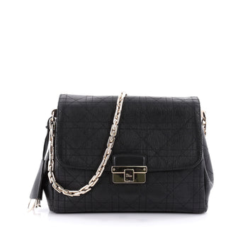 Christian Dior Diorling Shoulder Bag Stitched Cannage Black 2260301