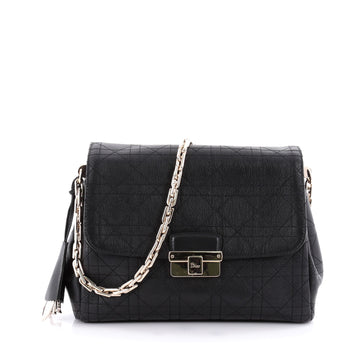Christian Dior Diorling Shoulder Bag Stitched Cannage Black 2260301